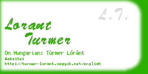 lorant turmer business card